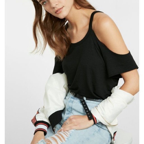 express cold shoulder top